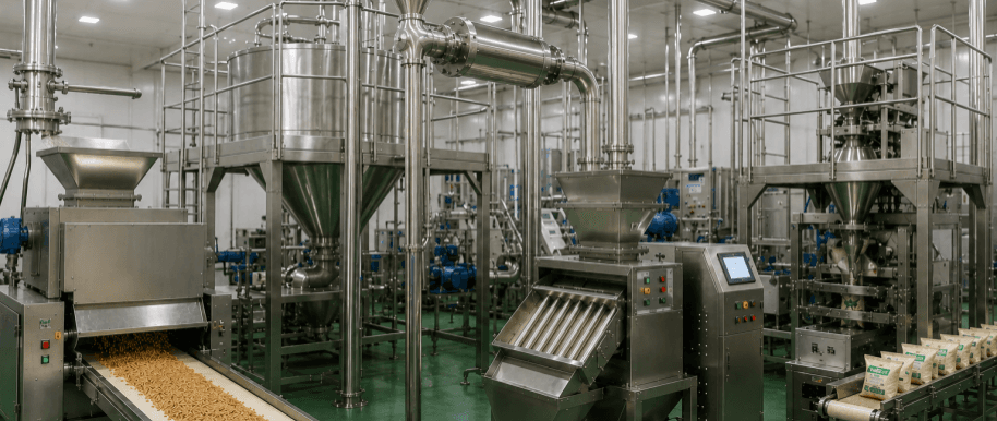 Food & Grain Processing Magnetic separation application in an industrial plant
