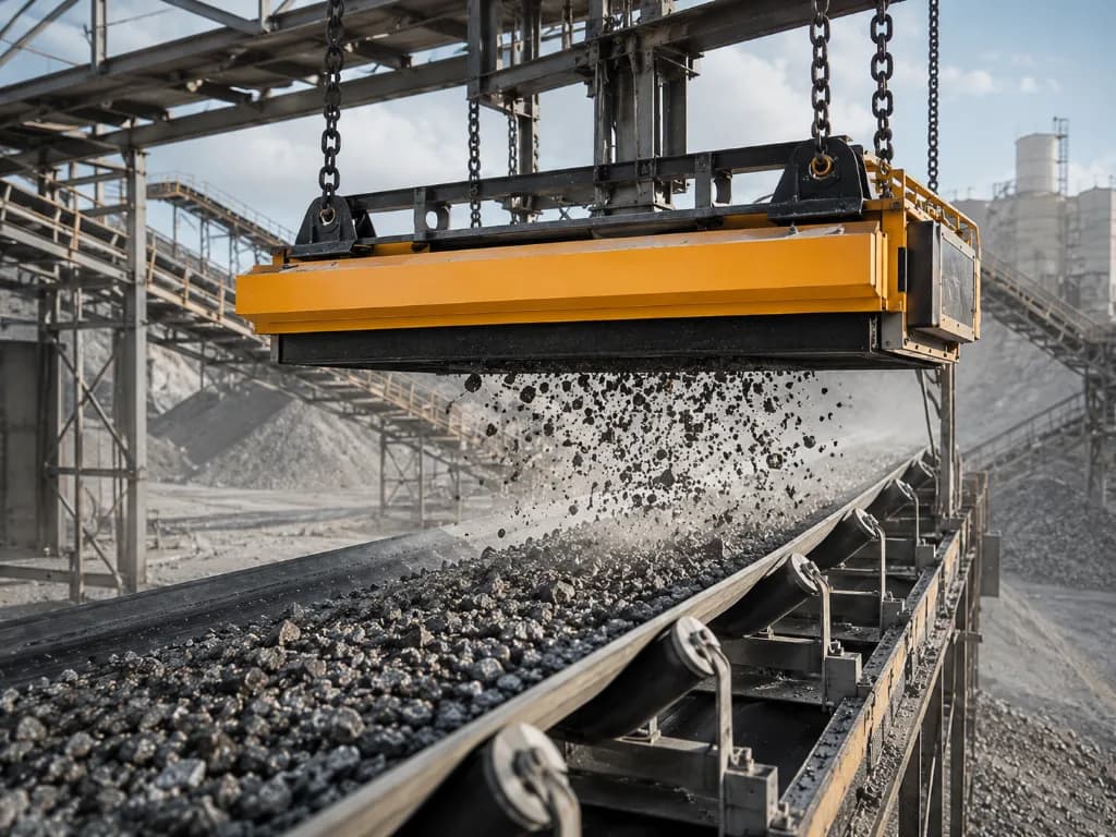 How to Remove Tramp Iron from Conveyor Belts in Cement Plants